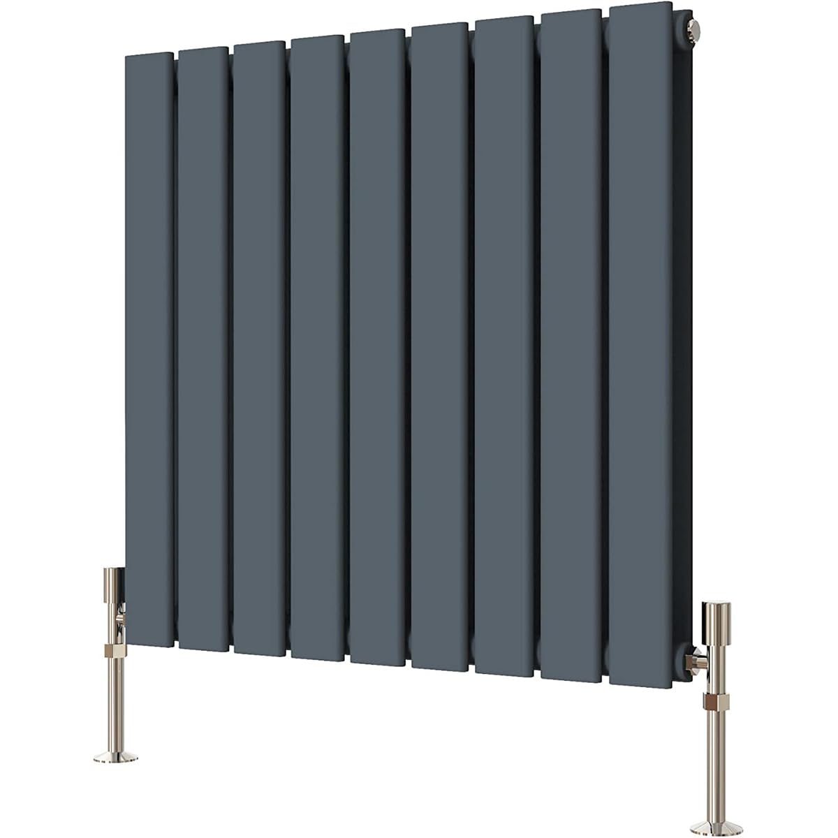 Radbliss Horizontal Flat Panel Radiator 600x612mm Anthracite Matt Grey Double Design RAD Central Heating