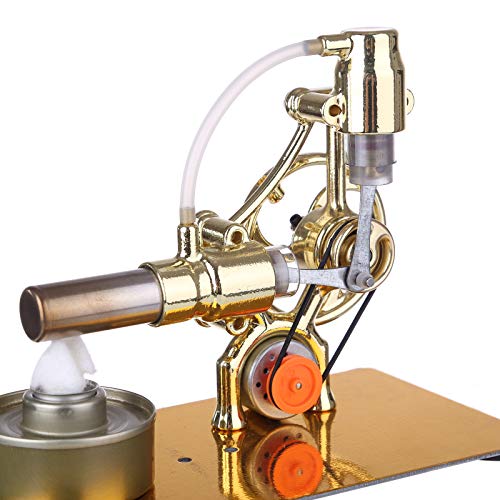 Flye Stirlingmotor, L-Typ Einzylinder Stirling Motor Generator Modell Wissenschaft Experiment Lernspielzeug mit LED… – Bild 7