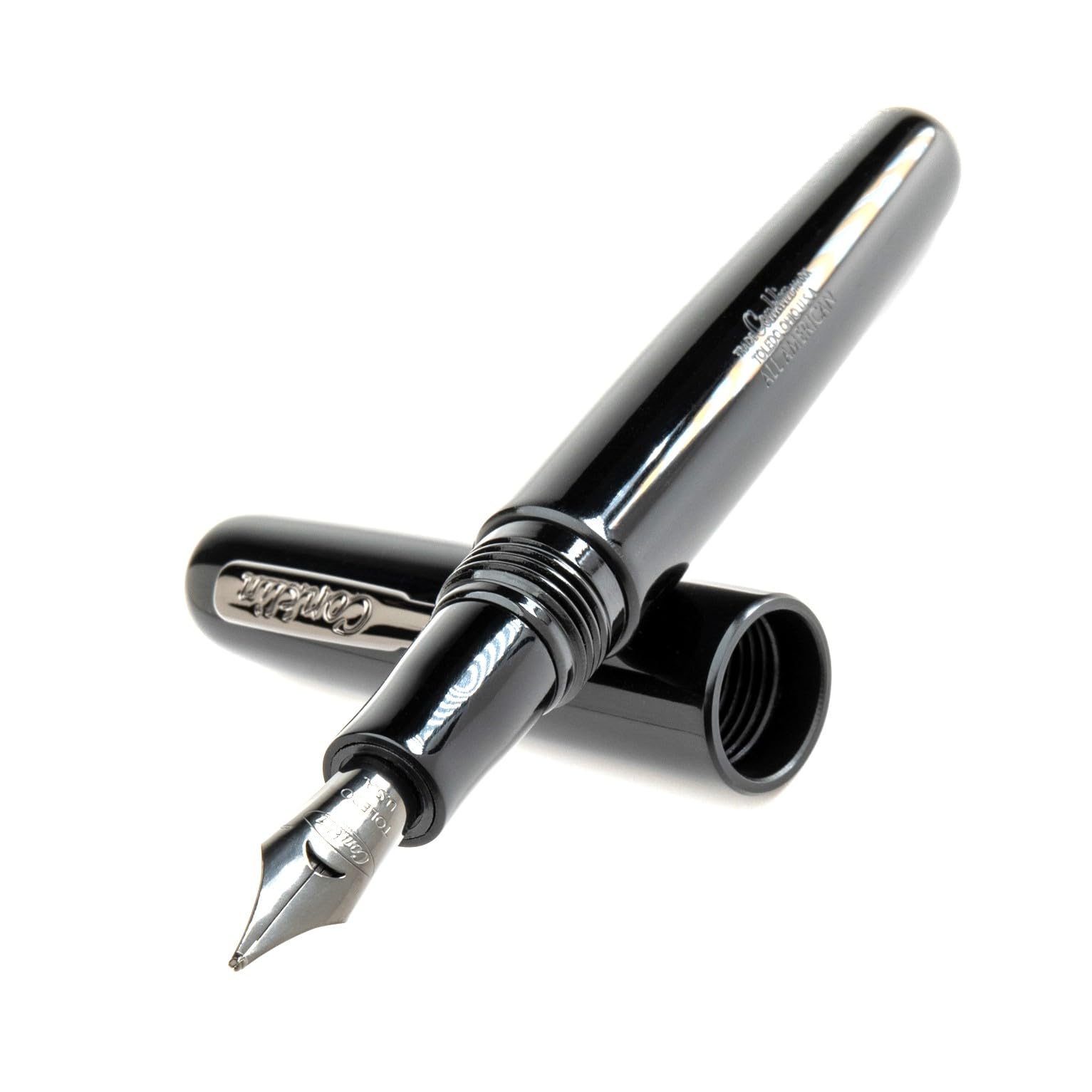 Conklin All American Fountain Pen - Black, Medium Nib -1