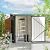 Outsunny 3.3' x 3.4' Outdoor Storage Shed, Galvanized Metal Utility Garden Tool House, Lockable Door for Backyard, Bike, Patio, Garage, Lawn, Dark Gray
