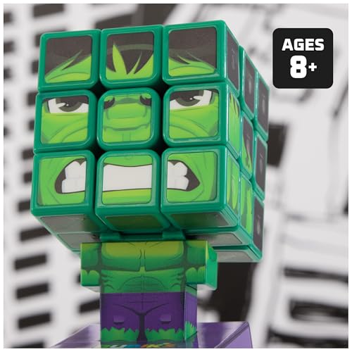 Image of Rubik's Cube, Hulk Cuber, Marvel Collectible Fidget Toy & Desk Decor, Challenging Brain Teaser for Fans of Marvel Rivals & Action Movies, for Ages 8 & Up (Pack of 4)