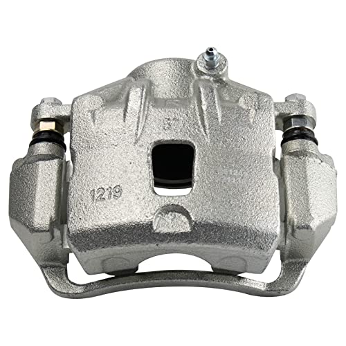 Image of TRQ Front Brake Caliper Set Brackets Hardware Zinc Coated Compatible with 2006-2010 Hyundai Sonata 2007-2010 Elantra 2006-2010 Kia Optima