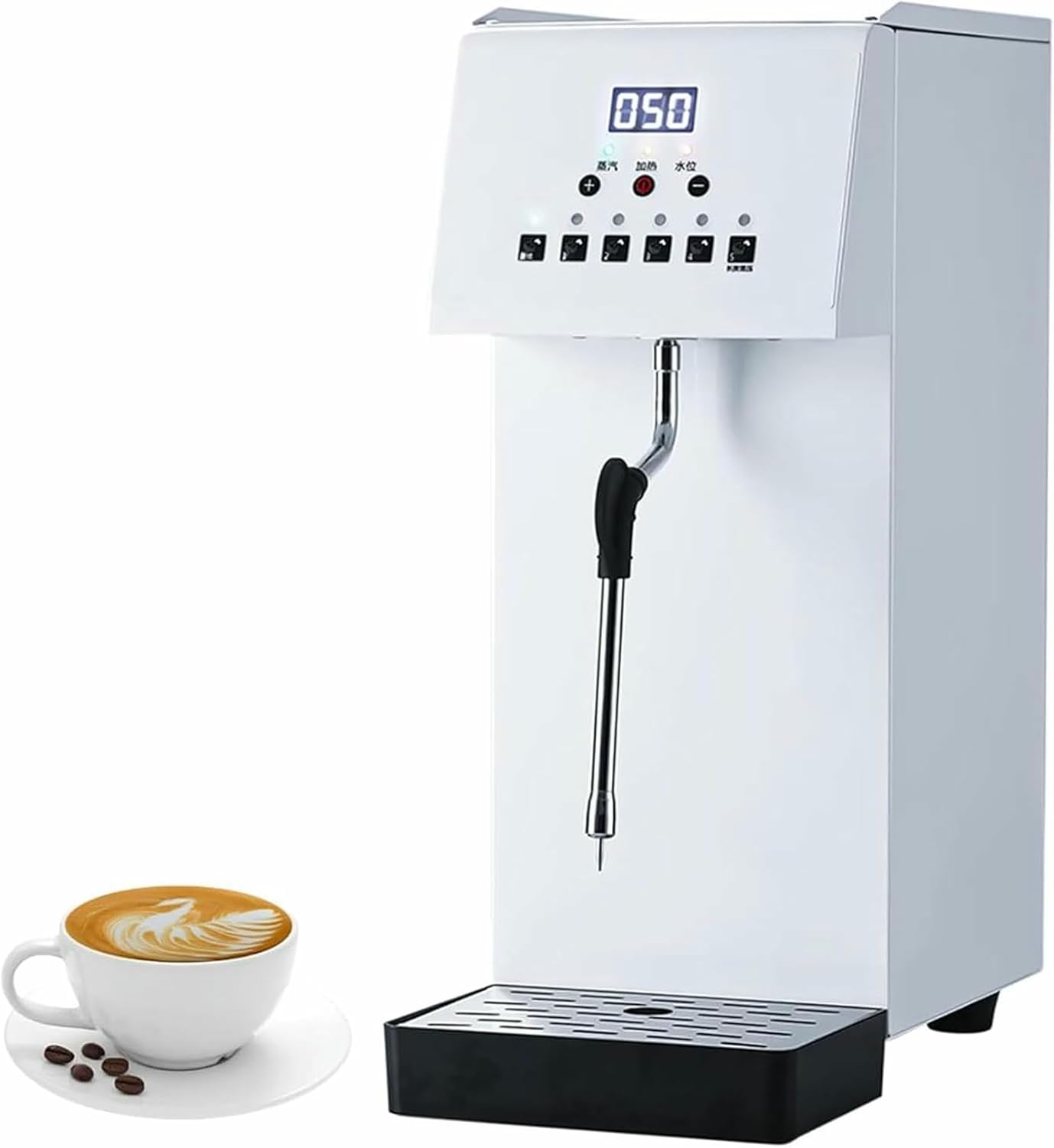 Full-Automatic Milk Frothing Machine,6L Commercial Steam Milk Frother Machine,Electric Steam Milk Frothing Machine