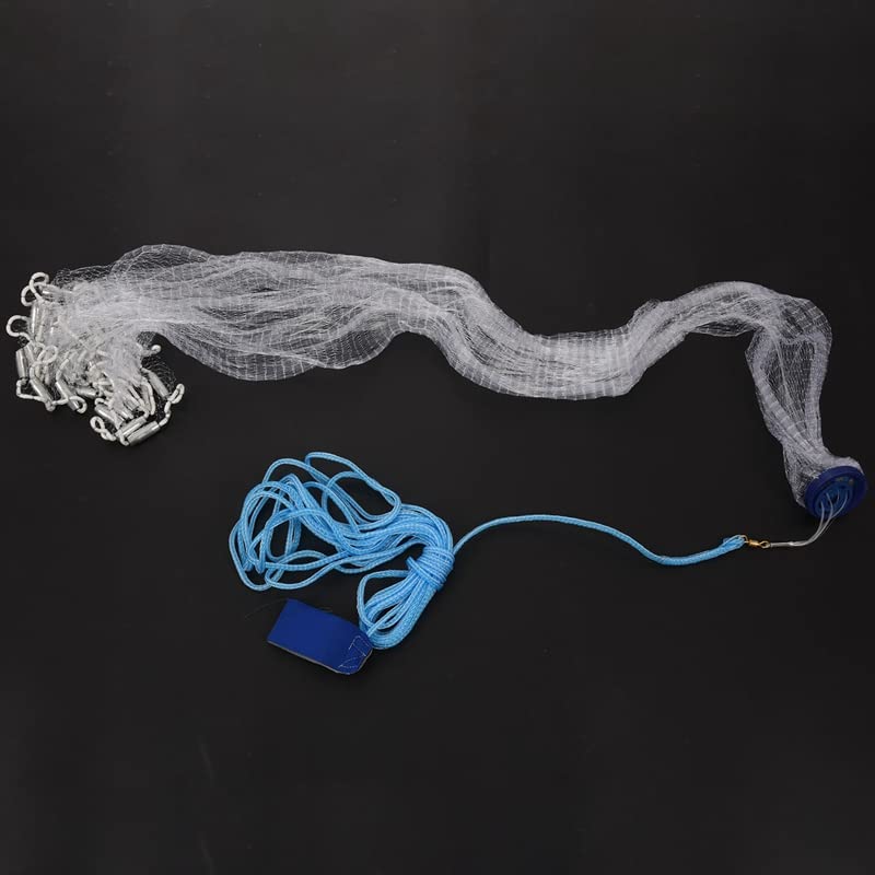 Lancer Un Filet Filet de pêche 8 Pieds 2,4 m avec appât et Filet à Lancer à la Main en Maille de Nylon + Plomb Cast Net