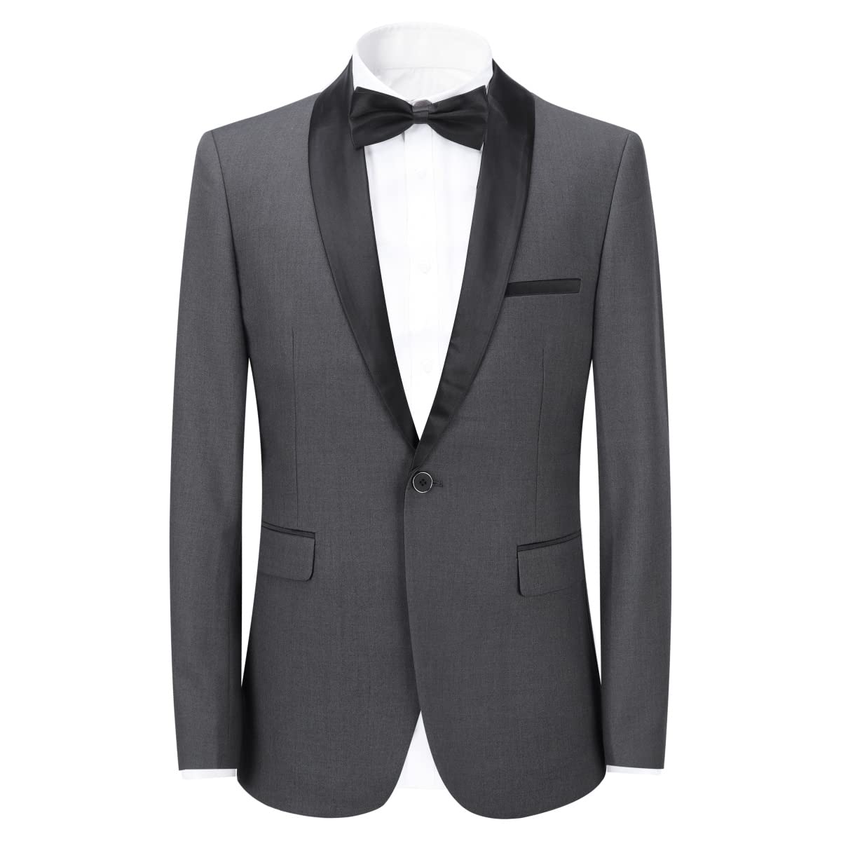 YOUTHUP Abito da Uomo Fit 2 Pezzi Abito Bavero 1 Bottone Matrimonio Cena Tuxedo Blazer Pantaloni
