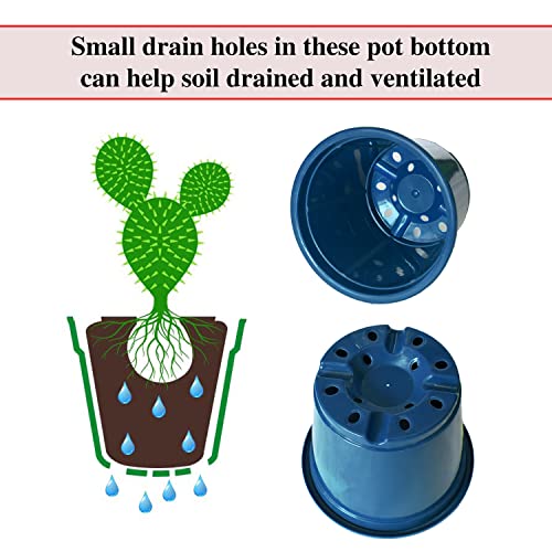 Image of Kuber Industries Durable Plastic Flower Pot|Gamla for Indoor Home Decor & Outdoor Balcony,Garden,6 inchx5 inch,Pack of 4 (Multicolor)