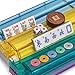 Yellow Mountain Imports American Mahjong Set, Chinoise with Soft Leatherette Case - Racks with Pushers, Scoring Coins, Dice, and Wind Indicator