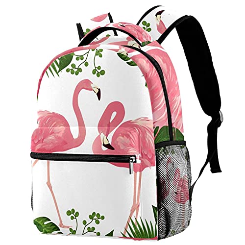 Sac à dos flamant rose et feuilles vertes : la solution anti-fuite pour enfants