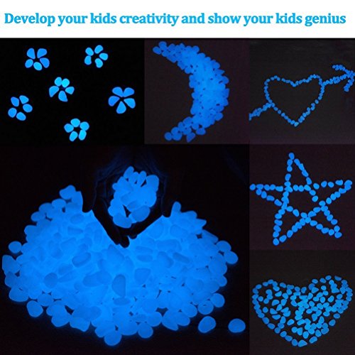 image for chic style Glow Stones, Glowing in The Dark Pebbles 150pcs for Walkway