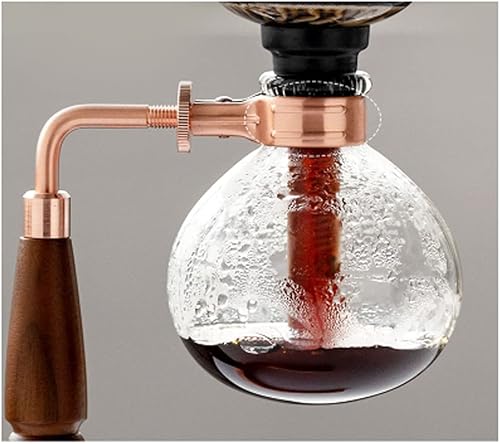 Miniatura 6 de JITEM Cafetera Syphon Cafetera manual retro de vidrio al vacío sifón percoladores 1-5 tazas de vidrio de mesa de sifón cafetera para café o té