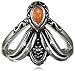 Produktbild caï women Damen-Ring INDIA ETHNO 925 Silber rhodiniert Mondstein orange Markasit Gr. 56 (17.8) - C1647R/90/Q9/56