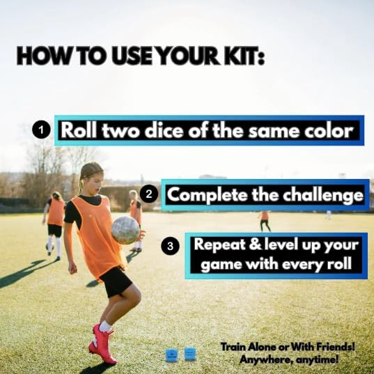 Miniatura 4 de Juego de dados de entrenamiento para mejorar las habilidades de fútbol (6 piezas) - Regalo de fútbol deportivo para niños y niñas malabarismo, juego