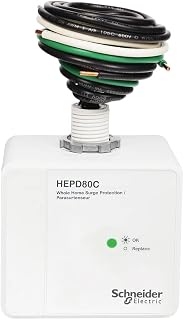 Schneider Electric HEPD80C Whole House Surge Home Electronics Protective Device, Grey
