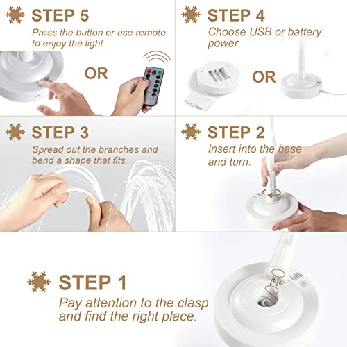 Fashionlite 216 Led Willow Tree Lights, 24" Lighted Willow Christmas Tree, Bonsai Tree Light With Timer And Dimmable Remote For Xmas Indoor Tabletop Home Holiday Party Wedding Decoration, Warm White #TOP6