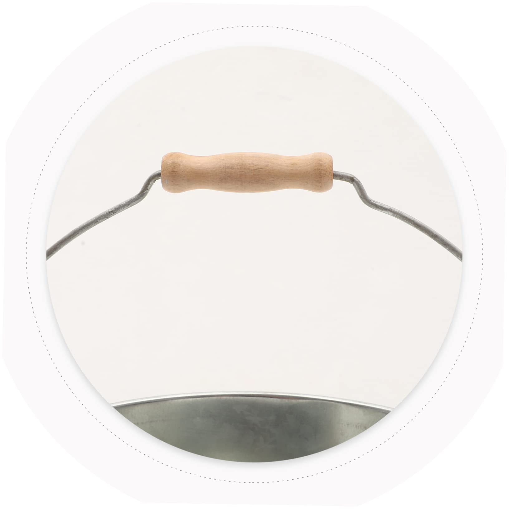 Metalleimer aus Eisen mit Deckel und Griffdesign Multifunktionaler Ascheeimer für Papier und Müll Geeignet für Opferzeremonien und Gebetszeremonien in Silber