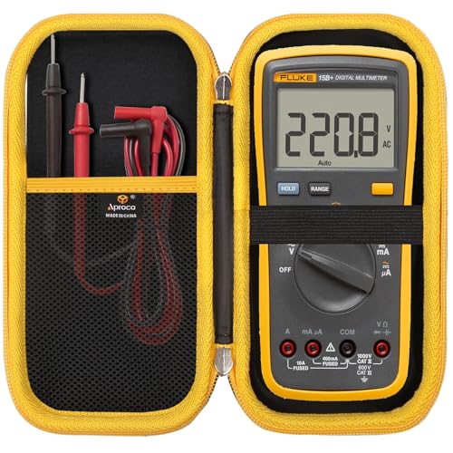 Image of Aproca Case Compatible with Fluke 15B+ 17B+ Digital Multimeter, Portable Storage Bag for Accessories (Case Only)