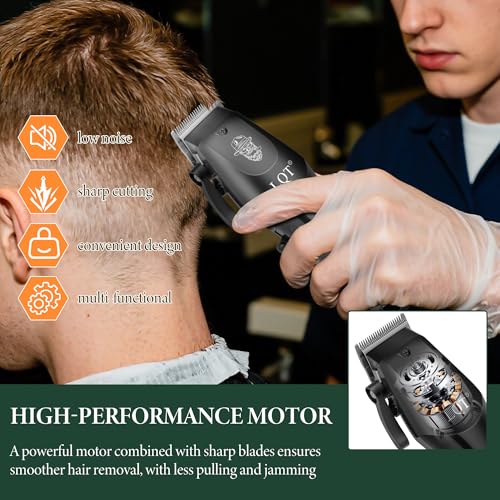 Image of Hair Clippers for Men Professional, Beard Trimmer Kits & Sets, Electric Shavers, Hair Clippers & Trimmer Ceramic T-Blade, for Barber,for Men (Black)