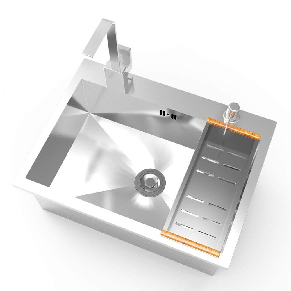 Kit de robinet de cuisine commercial et évier en acier inoxydable brossé durable