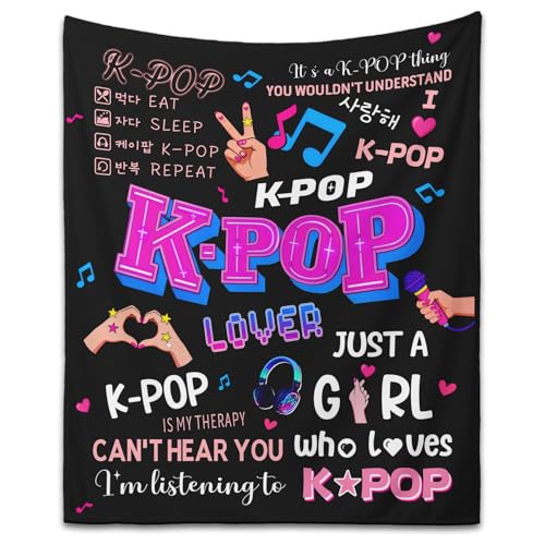 Kpop Gifts Blanket for Teen Girls - Music Gifts for