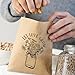 CINPIUK Wedding Favor Seed Packets, 100PCS Let Love Grow Self Adhesive Seed Packets Mason Jar Flowers Retro Kraft Envelopes Seeds Storage Paper Packets for Rustic Wedding Baby Shower Favors