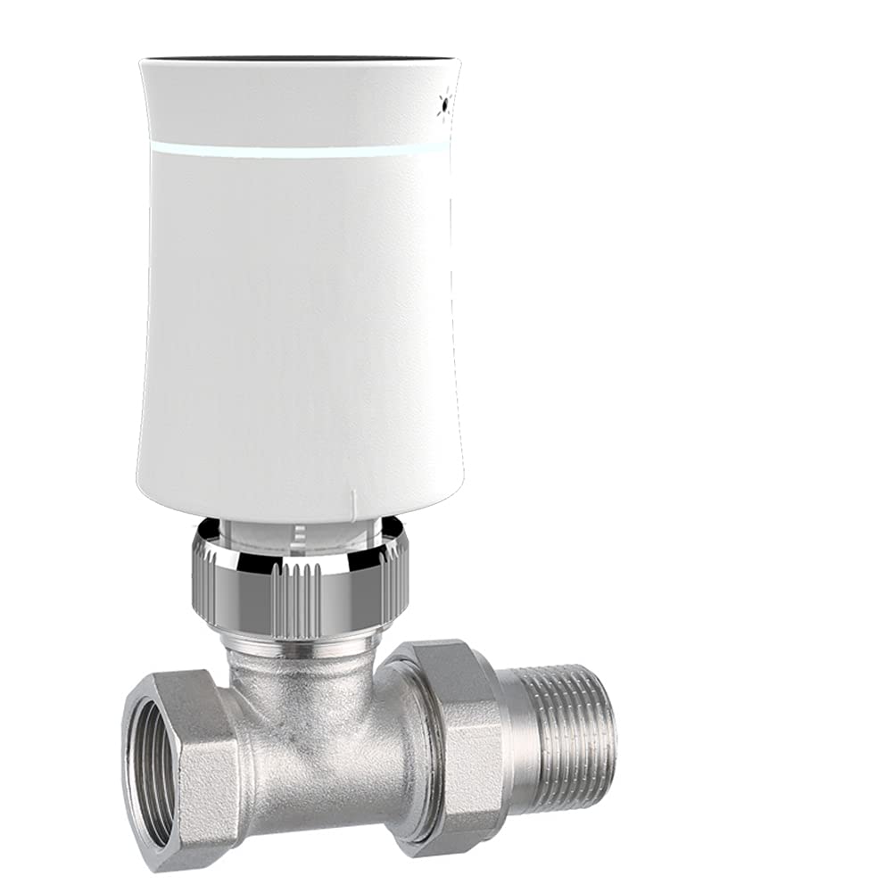 Válvula del actuador del radiador, Tuya ZigBee3.0,Termostato programable inteligente,Calentador de temperatura, TRV, Alexa, control por voz Con válvula de latón DN20