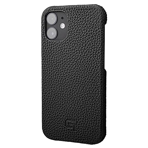 【GRAMAS】iPhone 12 Pro Max/iPhone 12 Pro/iPhone 12 / iPhone 12 mini ケース 本革 手帳 耐衝撃 ワイヤレス充電 QI充電 カメラ保護 (iPhone 12 mini, Black)