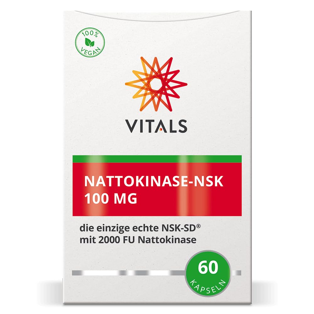 Vitals - Nattokinase-NSK 100 mg 60 Kapseln. Die einzige echte NSK-SD® mit 2000 FU Nattokinase.