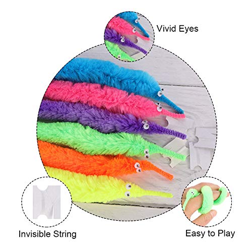 Rubywoo&chili 36 Stück Wurm Spielzeug Katze Wurm Teaser und Exerciser Katze Winkel Ersatz Magie-Wiggly Worm Magischer Wurm Interaktives Katzenspielzeug – Bild 4