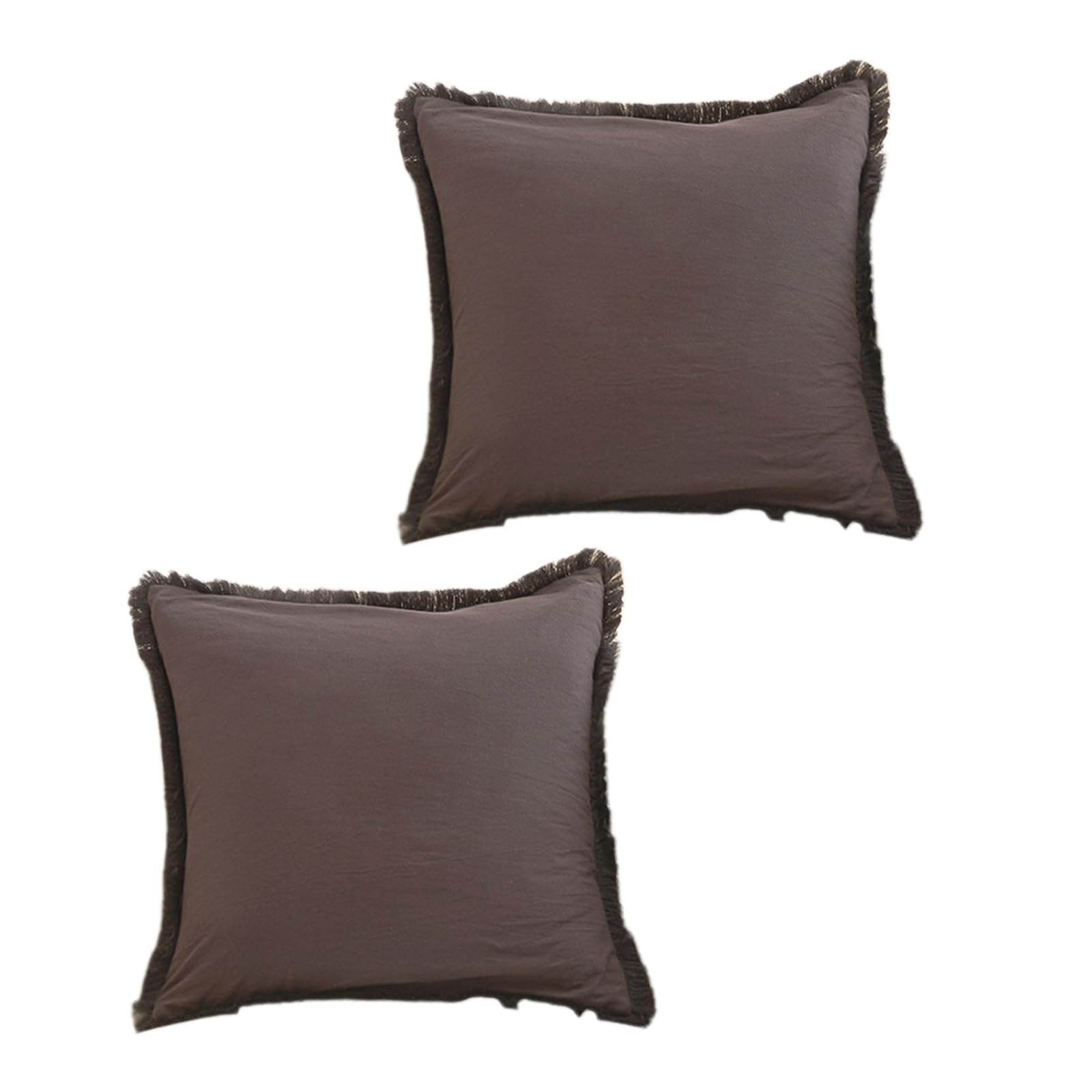 Nucelit Velvets Decorative Cushions Covers Hiddens Zippers Fringed Edges Sofa Bed Pillowcase for Couch Sofa Bedroom Car Velvets Throw Pillow Covers with Tassels