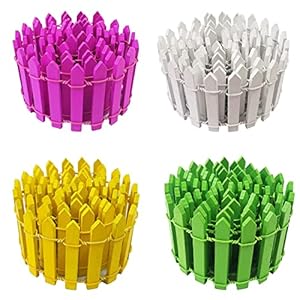 MaehSab 4 stuks 80 cm miniatuur fee tuin ornament houten hek, decoratieve piket mini hek voor poppenhuis fee tuin doe-het-zelf diorama project