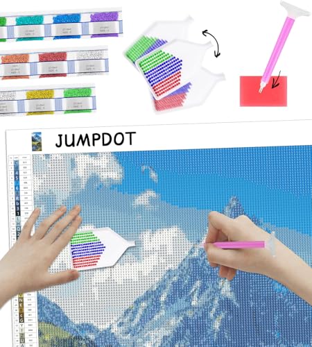 Cuadros de decoración para salón Jumpdot de pintura de diamante con diseño de paisaje natural 3