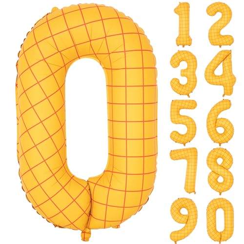 Image of 40 inch Matte Yellow Balloons Toy Inspired Story Theme party Supplies, Number Birthday Decoration, Cowboy Decorations Western, Cowgirl Party Balloon Digital 0