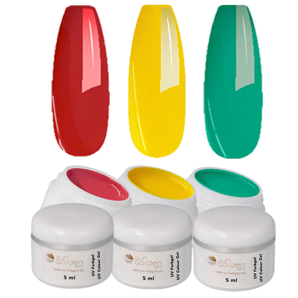 Sun Garden Nails Set Completo per Unghie in Gel UV – 42 Pezzi Professionale per Nail Art con Lampada di Indurimento a Luce UV, Gel Colorati e Accessori