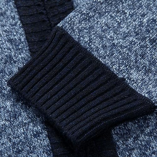 Men's Loose Fit Knitted Zipper Sweater Fashion Stand Collar Spring Sweater Cardigan Warm Stretch Sweaters4