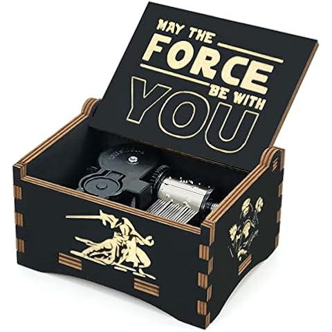 Star Wars Music Box- 18 Note Mechanism Antique Carved Music Box Crafts (Star Wars（Black）) Cover