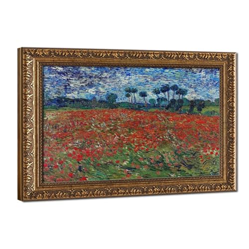Toile tendue Champ de coquelicots Van Gogh 50,8x76,2 cm pour salon