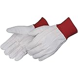Liberty Safety 4518Q/CR Double Palm Work Gloves, 18oz Cotton/Polyester Corduroy, Nap-In Liner, White Knit Wrist, Clute Pattern, Men's, One Size Fits Most (Pack of 12)