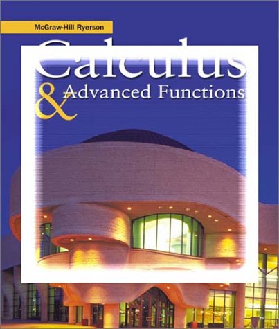 McGraw-Hill Ryerson Calculus & Advanced Functions 0070892768 Book Cover