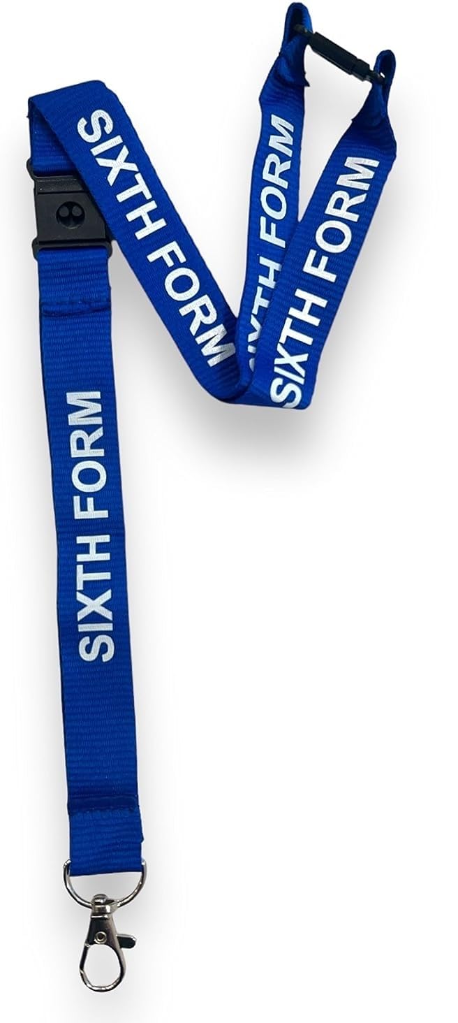 PAC Supplies Global Sixth Form Lanyard With 3 Point Safety Breakaway (1 Lanyard, Blue)