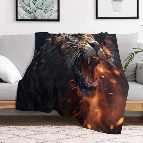 Manta de franela suave de leopardo 130x150 cm para cama de niños y sofá de adultos 3