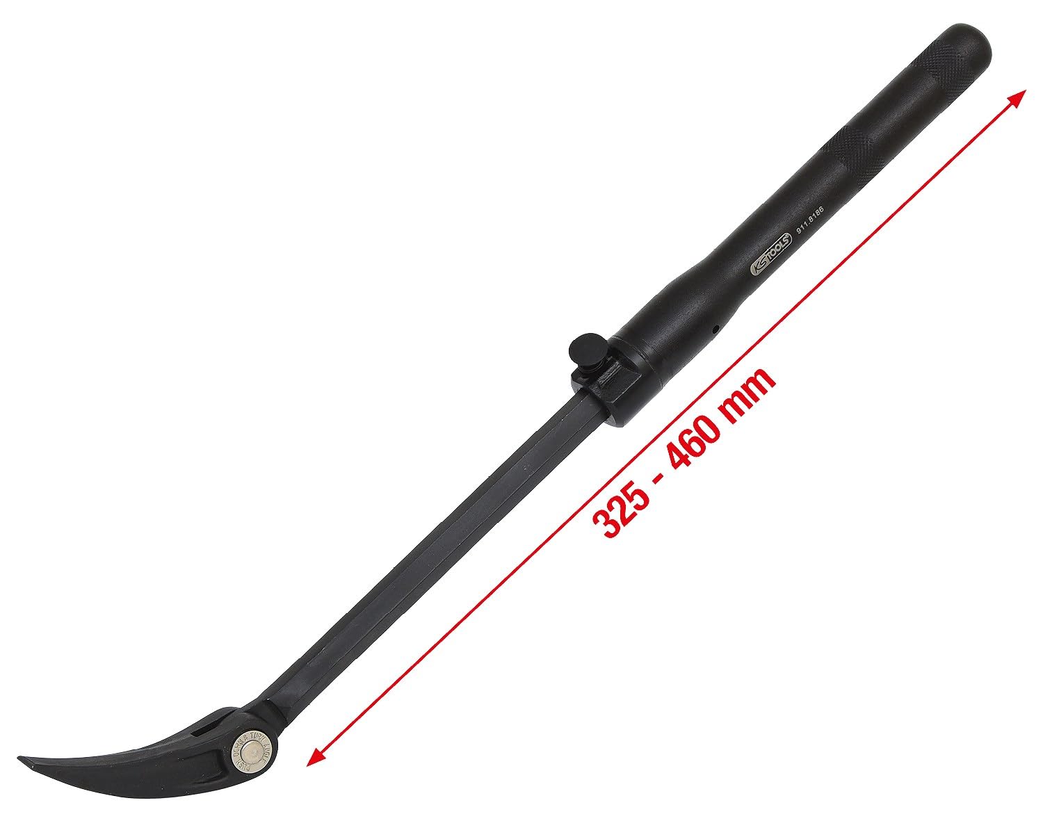 KS Tools 911.8186 Teleskopowy łom z główką na przegubie, 325-460mm