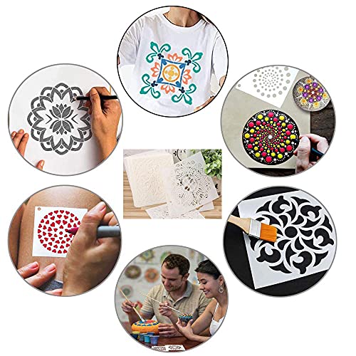 16 Pezzi Stencil per Pittura Fai da Te, Stencil