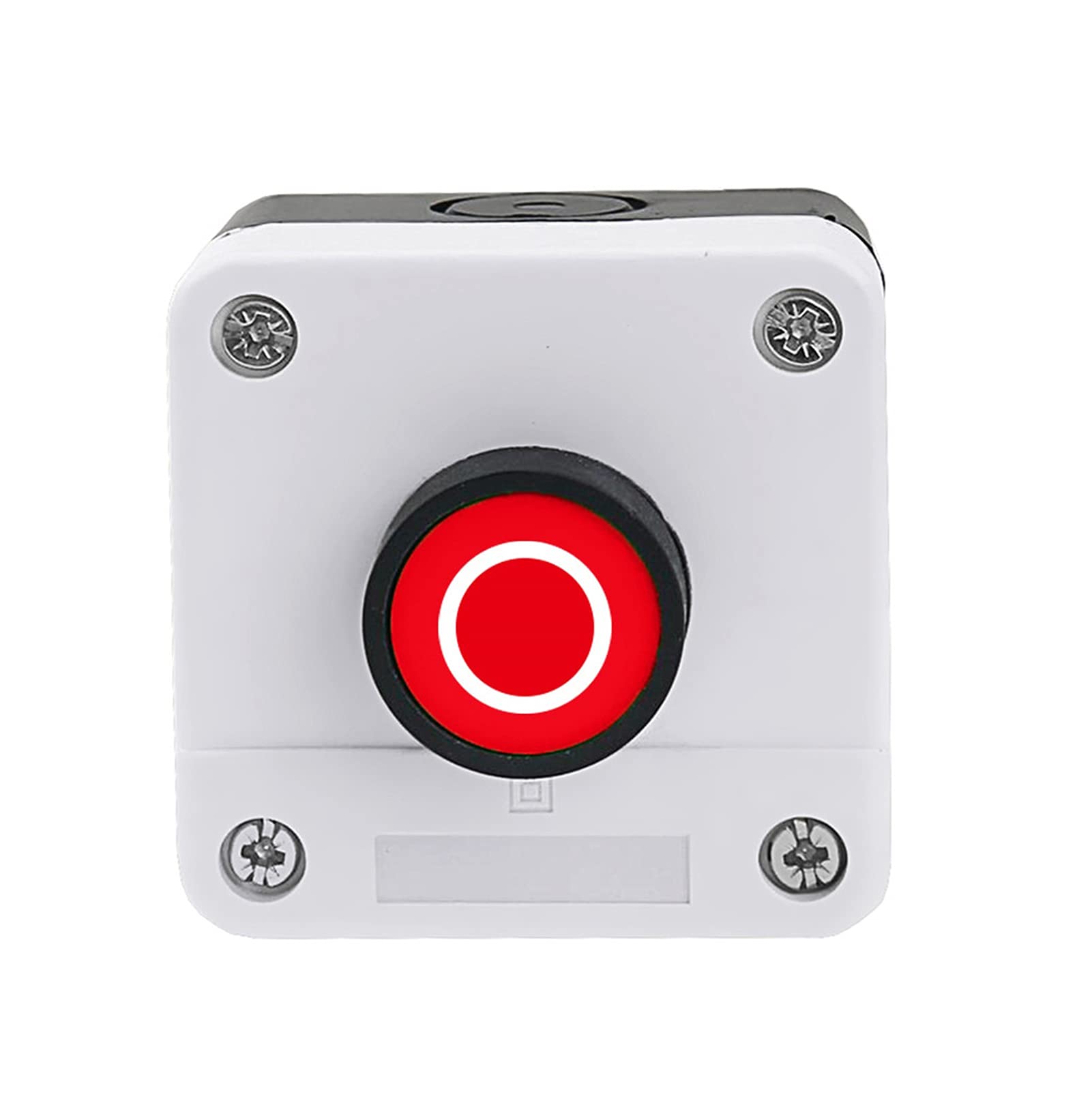 Bouton poussoir 22mm blanc et rouge NC boîtier de commande KLVN 68x68 mm