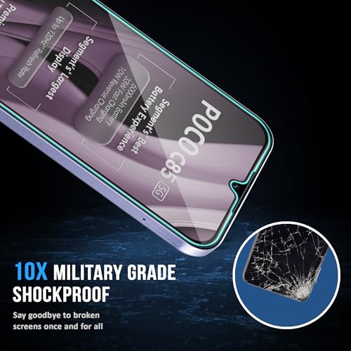 Image of ArmourPro Anti Glare Matte Tempered Glass for C85 and Redmi 15C, Anti Fingerprint Screen Protector, 9H Scratch Resistant, Smooth Touch, Easy Installation Kit with Cable Protector