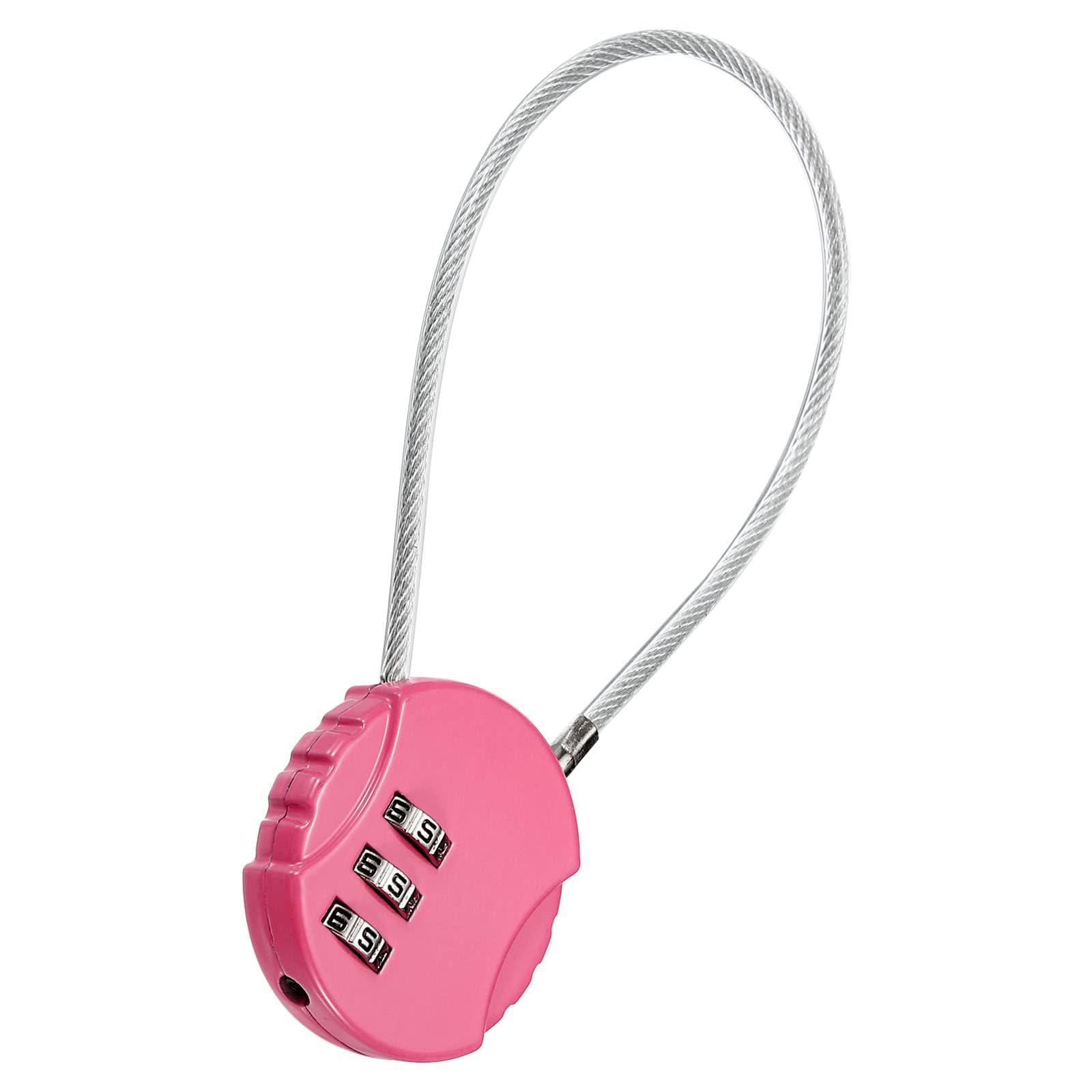 TOP-VIGOR 1Pcs Combination Lock 8 Inch, 3 Digit Outdoor Waterproof Resettable Padlock with Wire Rope