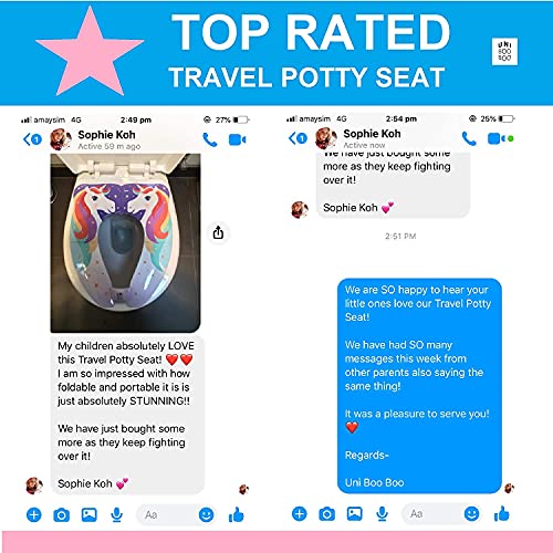 UNI BOO BOO Töpfchen-Trainingssitz, einzigartiger Reise-Töpfchensitz für alle Toiletten, faltbar und tragbar, für Kleinkinder, mit Spritzschutz und rutschfesten Gummi-Pads - Image 8