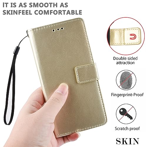 Leather Phone Case Compatible with Xreal Beam Pro, Wallet Magnetic Cover with Credit Card Slots and Flip Stand, Brown - Image 3