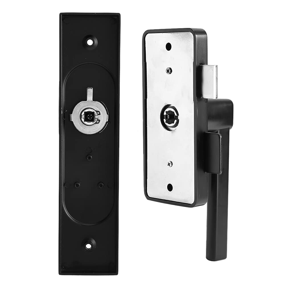 Cerradura de Puerta de Seguridad de Aleación de Zinc, Montaje Rápido, Apertura Izquierda para Habitación de Niños, Negro, Fácil Uso