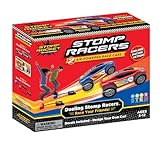 Stomp Rocket Stomp Racers Air Powered Race Cars, 2 Car Racer Pack - Dueling Stomp Racers Toy Car Launcher - Fun Backyard & Outdoor Multi-Player Kids Toys Gifts for Boys, Girls & Toddlers