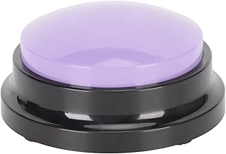 Botões de cachorro para comunicação, botão de gravação de voz, campainha de treinamento de animais de estimação, botão de fala de cachorro gravável educacional, campainha de(Roxo)